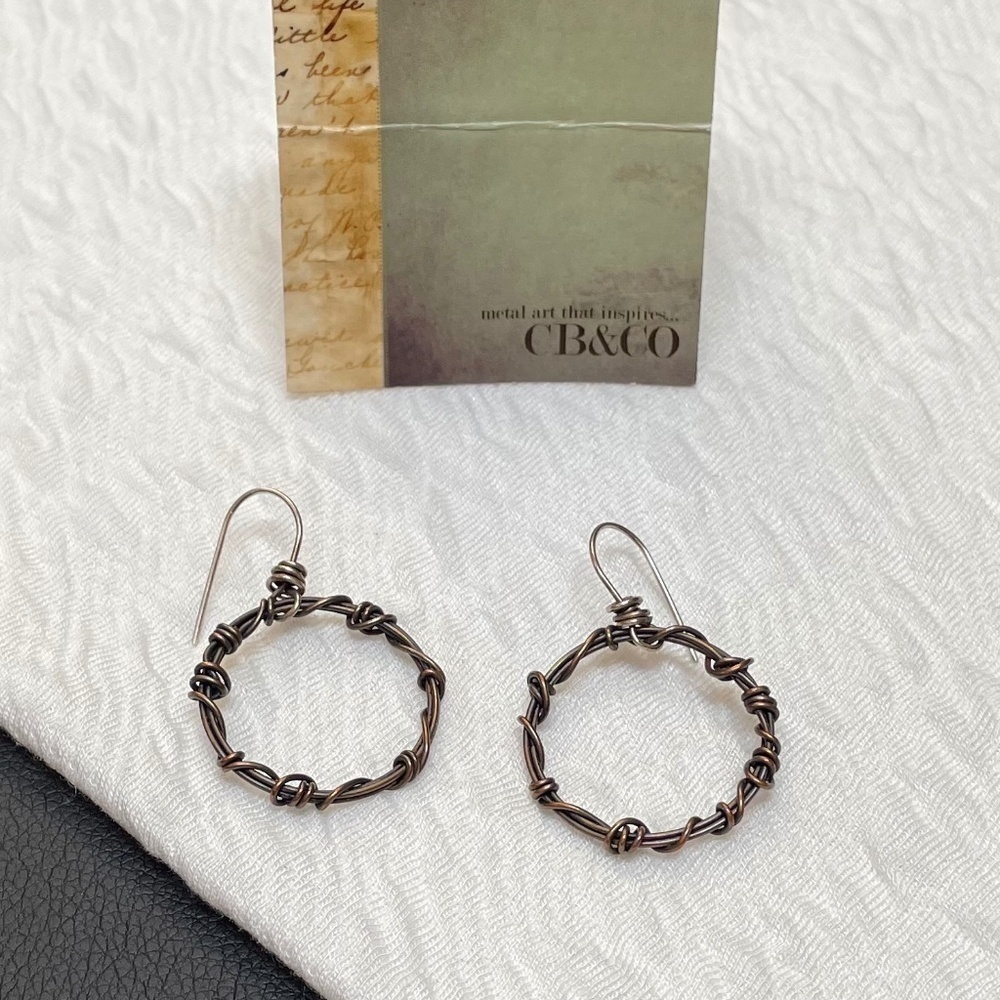 Copper Hoop Earrings NWT - Picture 5 of 5